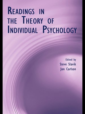 cover image of Readings in the Theory of Individual Psychology